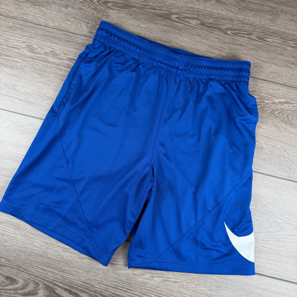 Nike Mens Basketball Shorts Dri-Fit Swoosh Blue Large